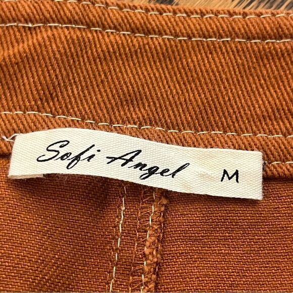 FRANCESCA’S Sofi Angel Rust Mini Skirt Size M Burnt Orange Umber - Picture 5 of 8